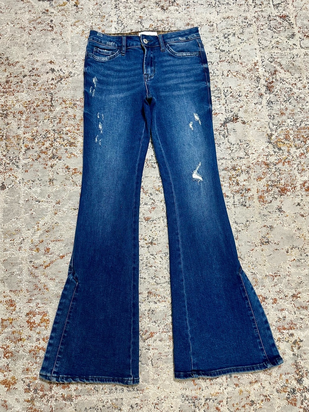 Vervet Flare Jeans Leopard Slit Size 26 - Picture 13 of 13